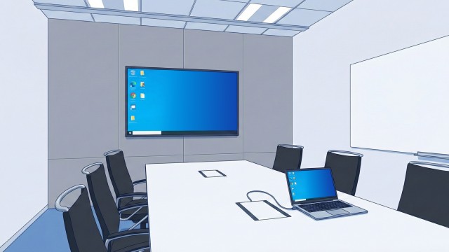 企業 会議室「操作レス」映像システム導入施工