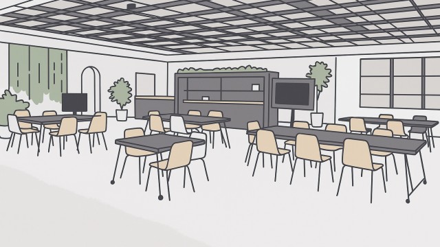 共用スペースの映像設備設置